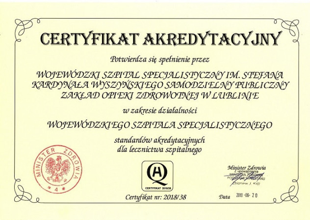 Certyfikat Akredytacyjny